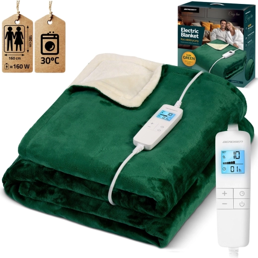 Electric plush heated blanket Berdsen 180 × 160 cm