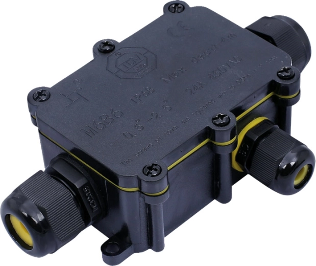 Solight waterdichte verbindingsdoos IP68 met 1 ingang en 2 uitgangen