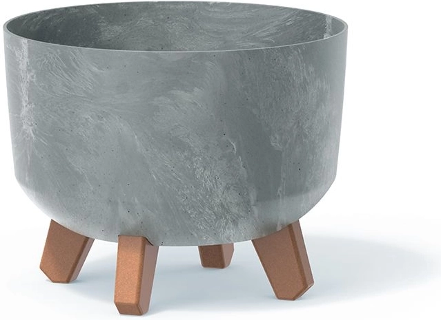 GRACIA Planter with Concrete Effect 23.8 cm – Grey