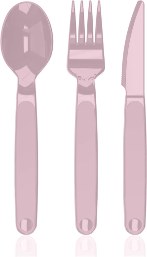 Set de couverts en plastique 3 pcs CULINARIA rose