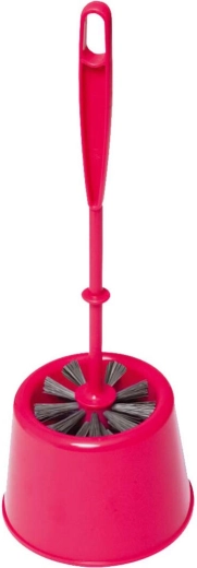 WC-Garnitur Mini rund aus Kunststoff, Bürstendurchmesser 7,5 cm, Farbmix