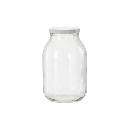 Glazen pot 3 l met deksel 100 mm Chomik, set van 2 stuks