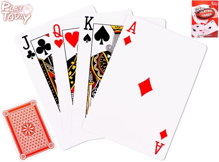 Cartes à jouer jumbo PLAY TODAY – extra grandes 17 cm