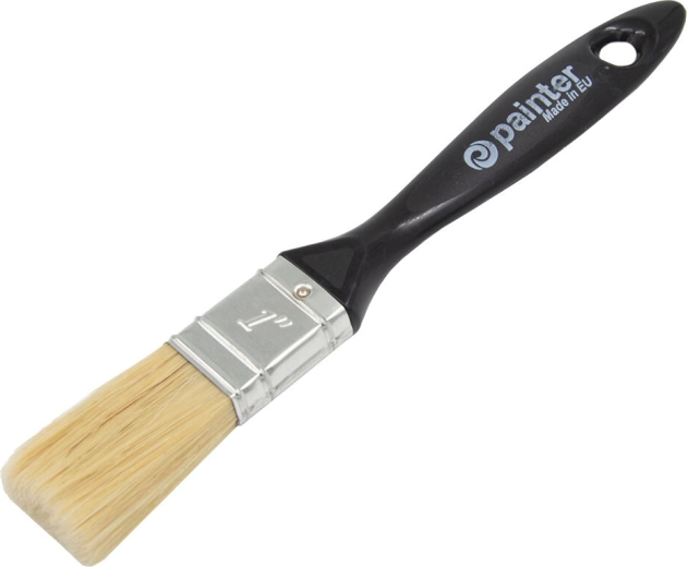 Platte verfkwast 1" met kunststof handvat, breedte 12 mm