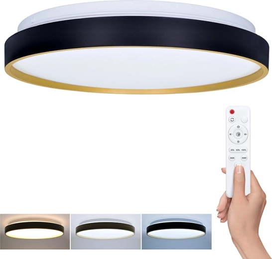 Solight plafond- en wand-LED-lamp Cala met afstandsbediening 48 W, 3360 lm, 38 cm, dimbaar, CCT