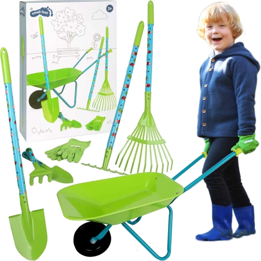 Large children's gardening set with wheelbarrow SMALL FOOT
