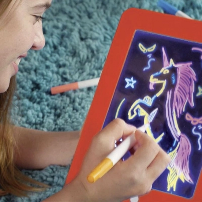 Tablette magique de dessin 3D avec feutres - rouge