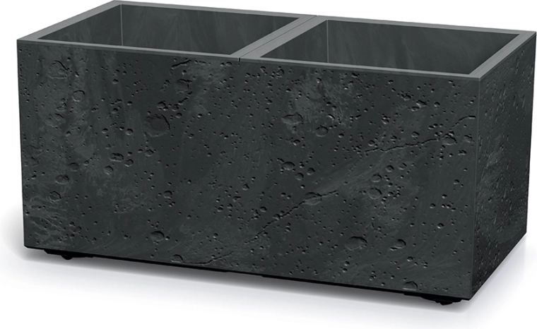Rectangular planter with concrete effect 77 cm – Prosperplast Sierra