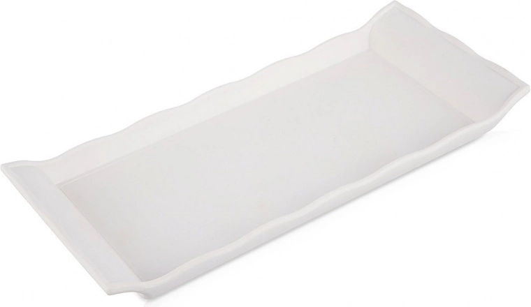 Plateau de service rectangulaire 29,5 × 13 cm – blanc