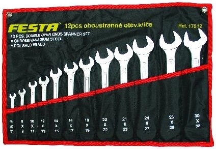 Jeu de clés plates 6–32 mm, 12 pièces FESTA