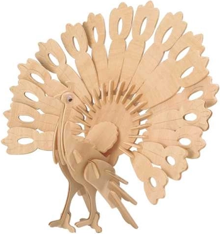 Wooden 3D Puzzle – Peacock