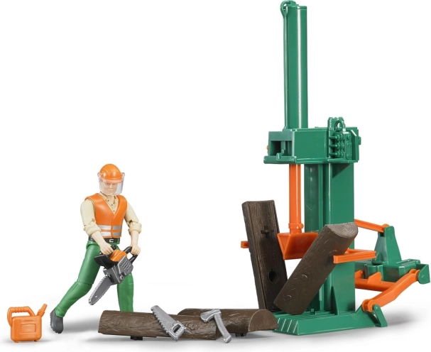 Bruder forestry set bworld with wood splitter 1:16