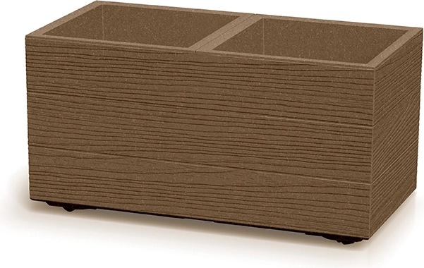 Madera Case Eco Wood Flower Planter brown – modular planter box with wood decor