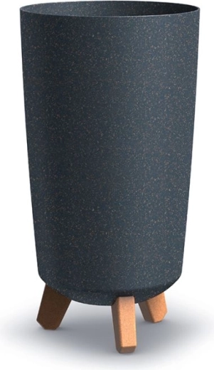 Cache-pot Gracia Tubus Slim Eco Wood 19,5 cm anthracite