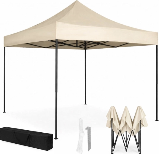 Automatische partytent voor de tuin 3×3 m, beige, MultiGarden