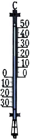 Outdoor wall-mounted thermometer 50 cm, black
