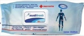 Medifresh vochtige doekjes voor volwassenen met clip 60 stuks