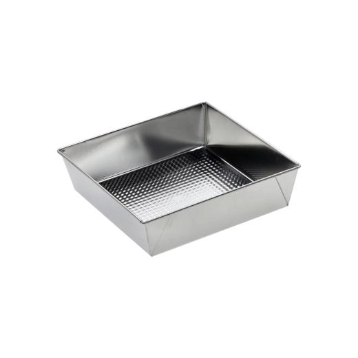 Vierkante stalen bakvorm met reliëfbodem 23,5 × 23,5 × 6 cm SNB