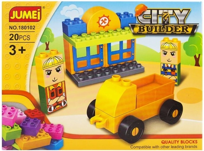 Bouwset Jumei City Builder stad – bouwplaats, 20 onderdelen, 26 × 19 cm - 1 stuk