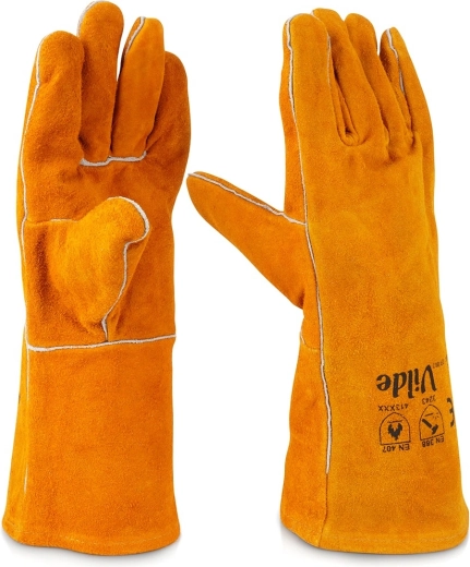Leren barbecuehandschoenen XL – 2 stuks