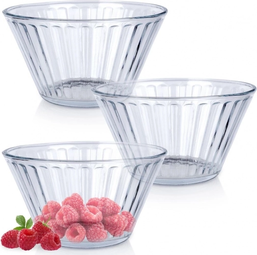 Bols en verre 270 ml, lot de 3