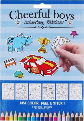 Coloring Stickers for Boys