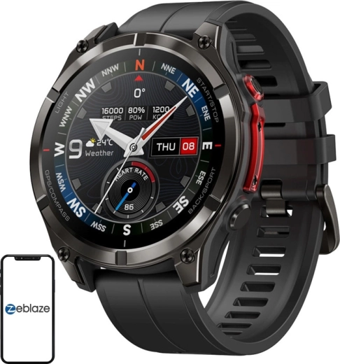 Zeblaze Stratos 4 Pro slimme outdoorhorloge zwart