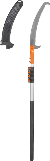 scie d’élagage télescopique avec crochet 360 mm, portée jusqu’à 3 m