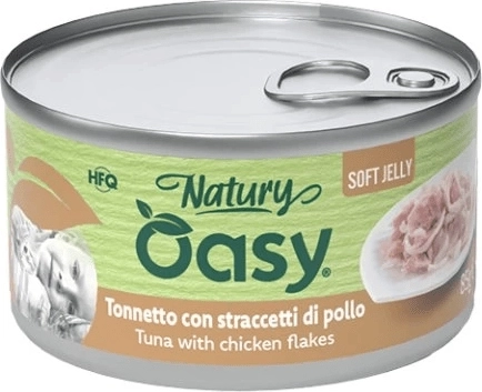 Oasy Natury gelée douce – thon avec morceaux de poulet 90 g