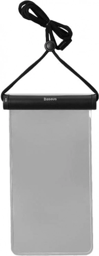BASEUS AquaGlide waterproof phone pouch with cylindrical sliding lock – black