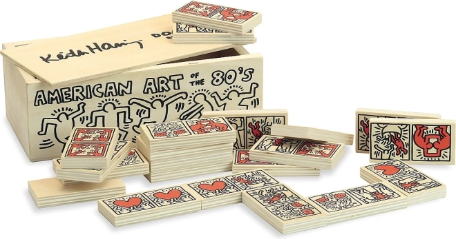 VILAC Wooden Dominoes with KEITH HARING Design
