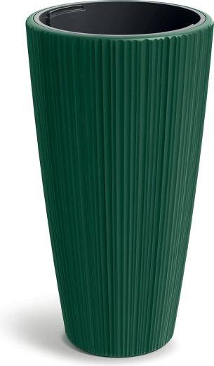 Pot ORO 39 cm vert foncé avec insert amovible