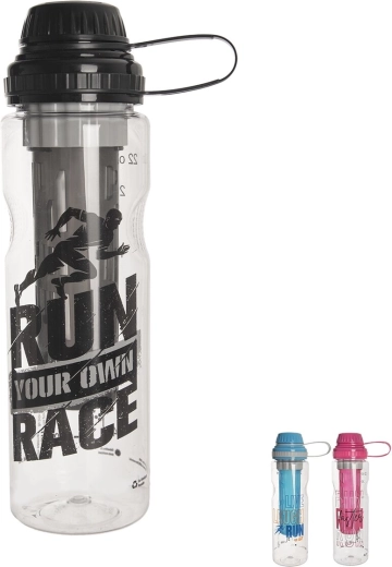 Sportieve tritan drinkfles Run met filter 0,75 l (kleurenmix)