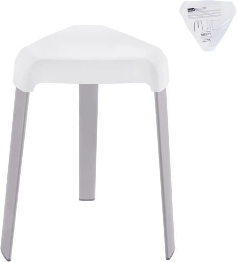 Hocker aus Kunststoff und Aluminium