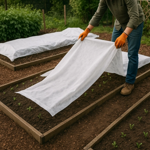 Witte agrotextiel voor winter en vroege lente 2 × 10 m, 30 g/m²