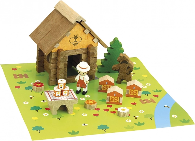 Jeujura Wooden Construction Set Beehive 50 Pieces