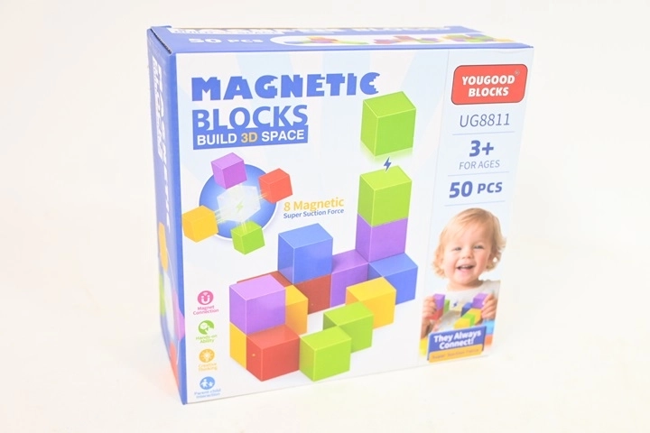 Magnetic building set Klocki magnetyczne 50 pieces