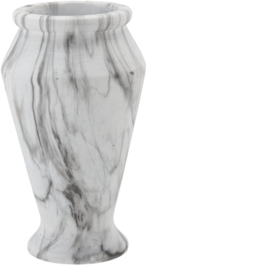 Vase décoratif en ciment gris décoré 28 cm