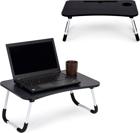 Laptop table for bed 60x40 cm - black