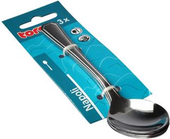 TORO Napoli Teelöffel aus Edelstahl, Set mit 3 Stück