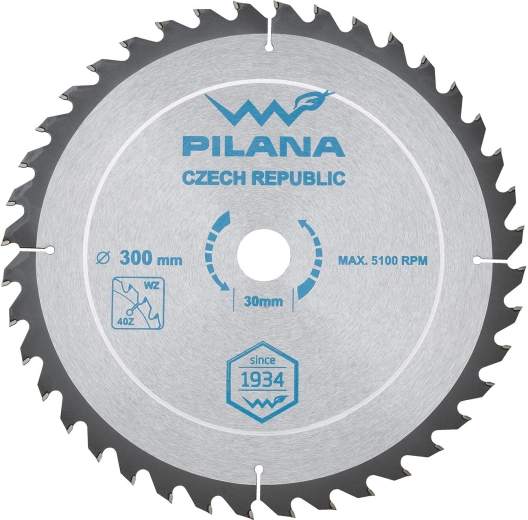 Lame de scie PILANA SK 5255 WZ 300 mm, 40 dents, alésage 30 mm