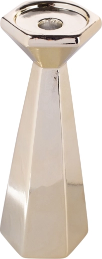 Gold cone-shaped candle holder 24.5 cm