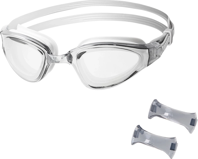 Lunettes de natation NILS Aqua avec verres miroir et traitement anti-buée, gris