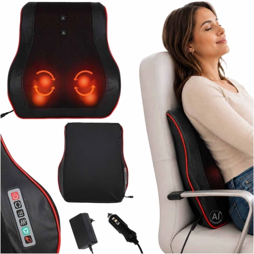 Coussin de massage pour le cou et le dos avec chauffage et commande