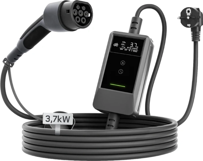 Draagbare oplader voor elektrische voertuigen DEPOW 3,7 kW met kabel van 15 m