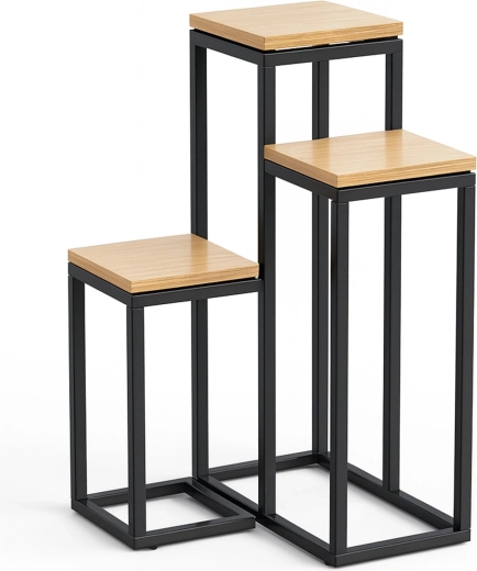 RENEW FORCE loft plant stand 67 cm with 3 shelves in craft finish - 1 piece