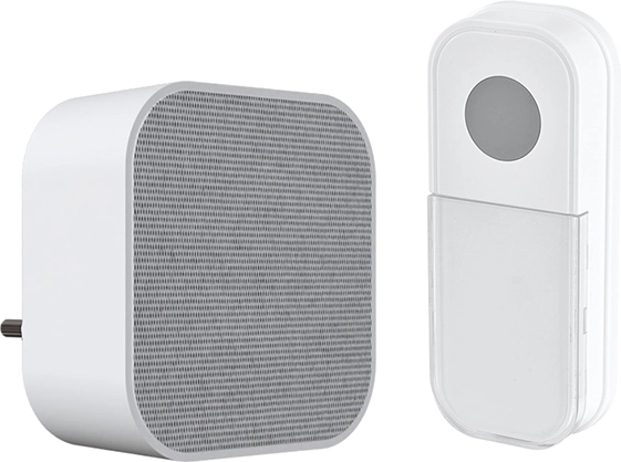 Solight sonnette sans fil à brancher sur prise avec learning code, portée 180 m, blanche