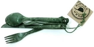 Kupilka dining cutlery set – fork, knife, spoon and teaspoon, green