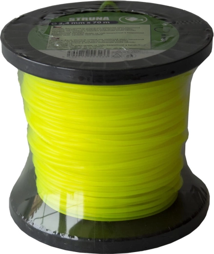 Nylon maa­draad voor trimmer 2,4 mm (rond) 70 m geel
