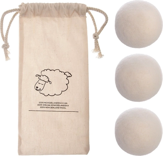 Boules de séchage en laine pour sèche-linge 7 cm, lot de 3